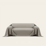Sofa Throw – Leather Look – Bouclé Sand