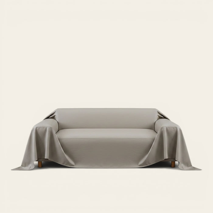 Sofa Throw – Leather Look – Bouclé Sand
