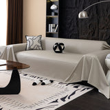 Sofa Throw – Leather Look – Bouclé Sand