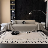 Sofa Throw – Leather Look – Bouclé Sand