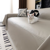 Sofa Throw – Leather Look – Bouclé Sand