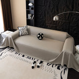 Sofa Throw – Leather Look – Bouclé Sand