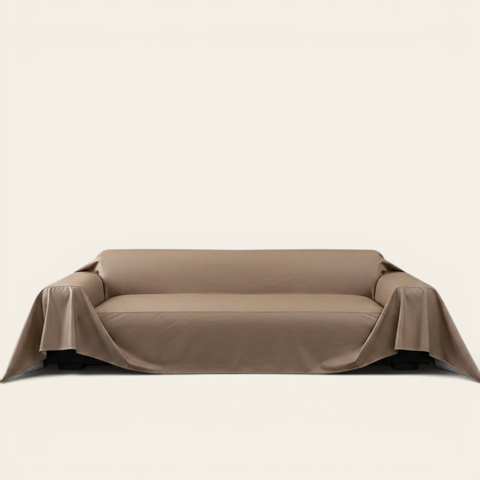Sofa Throw – Leather Look – Caramel