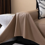 Sofa Throw – Leather Look – Caramel