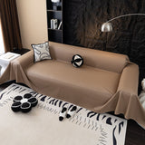 Sofa Throw – Leather Look – Caramel