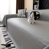 Sofa Throw – Leather Look – Charcoal