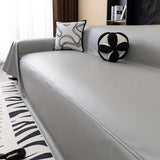 Sofa Throw – Leather Look – Charcoal