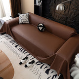 Sofa Throw – Leather Look – Espresso