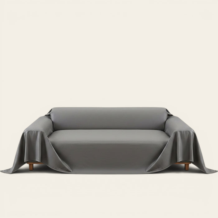 Sofa Throw – Leather Look – Pearl Grey