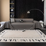 Sofa Throw – Leather Look – Pearl Grey