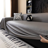 Sofa Throw – Leather Look – Pearl Grey
