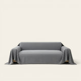 Sofa Throw – Linen Knit – Charcoal