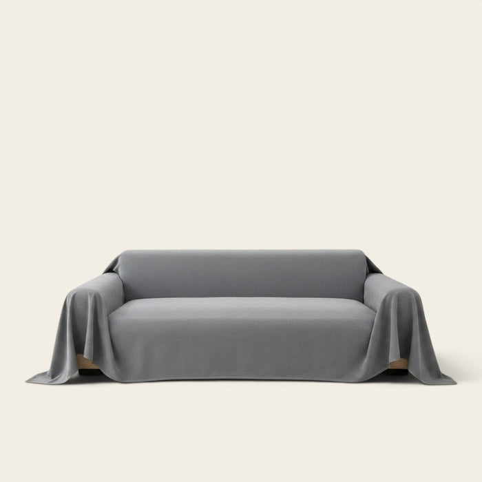 Sofa Throw – Linen Knit – Charcoal
