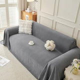 Sofa Throw – Linen Knit – Charcoal