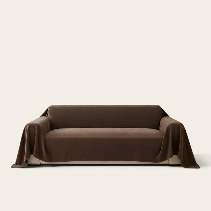 Sofa Throw – Linen Knit – Espresso