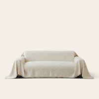 Sofa Throw – Linen Knit – Ivory Cream