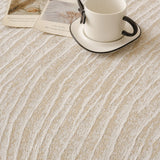 Khaki Linen Knit sofa throw, woven texture in close-up, view 2