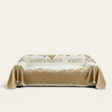 Sofa Throw – Logo Print – Caramel