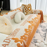 Sofa Throw – Logo Print – Terracotta