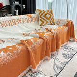 Sofa Throw – Logo Print – Terracotta