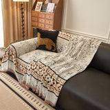 Ivory Cream Luxe Heritage sofa throw covering the arm and seat of a sectional, view 2
