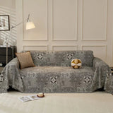 Sofa Throw – Tile Jacquard – Charcoal