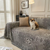 Sofa Throw – Tile Jacquard – Charcoal