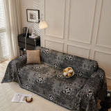 Sofa Throw – Tile Jacquard – Ink Black