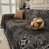 Sofa Throw – Tile Jacquard – Ink Black