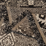 Sofa Throw – Tile Jacquard – Ink Black