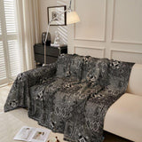Sofa Throw – Tile Jacquard – Ink Black