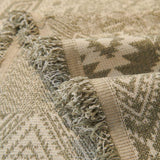 Sofa Throw – Tile Jacquard – Pearl Grey