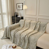 Sofa Throw – Tile Jacquard – Pearl Grey