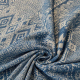 Sofa Throw – Tile Jacquard – Stormy Blue