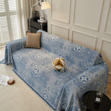 Sofa Throw – Tile Jacquard – Stormy Blue