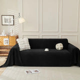 Sofa Throw – Linen Knit – Ink Black