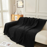 Sofa Throw – Linen Knit – Ink Black
