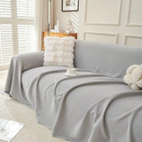 Sofa Throw – Linen Knit – Pearl Grey