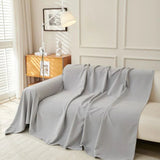 Sofa Throw – Linen Knit – Pearl Grey