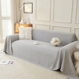 Sofa Throw – Linen Knit – Pearl Grey