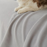 Sofa Throw – Linen Knit – Pearl Grey