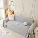 Sofa Throw – Linen Knit – Pearl Grey