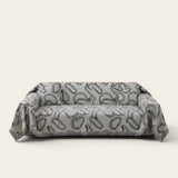 Sofa Throw – Paisley Print – Pearl Grey