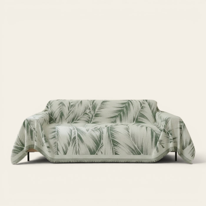 Sofa Throw – Palm Frond – Sage Mist