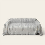 Sofa Throw – Pinstripe – Pearl Grey