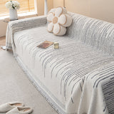 Sofa Throw – Pinstripe – Pearl Grey