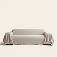 Sofa Throw – Plain Stretch – Bouclé Sand