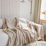 Sofa Throw – Plain Stretch – Bouclé Sand
