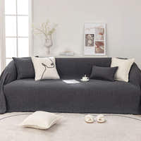 Sofa Throw – Plain Stretch – Charcoal