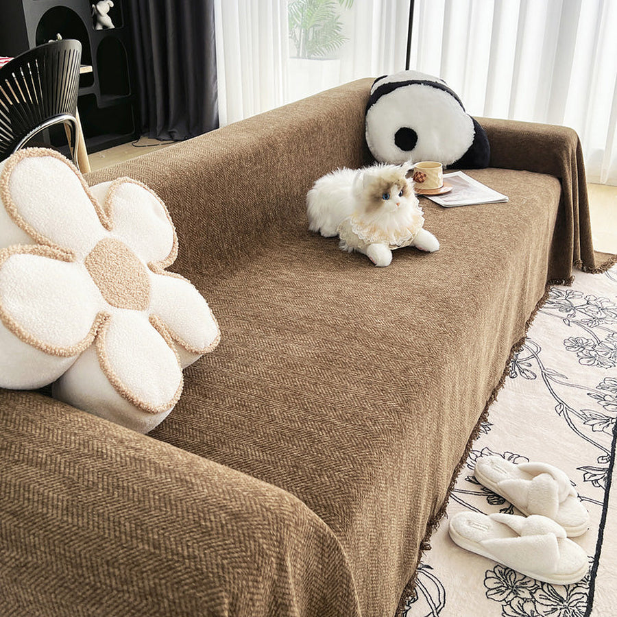 Sofa Throw – Plain Stretch – Espresso